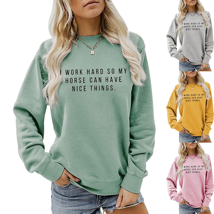 Casual Women's Autumn Winter Letter Sweater