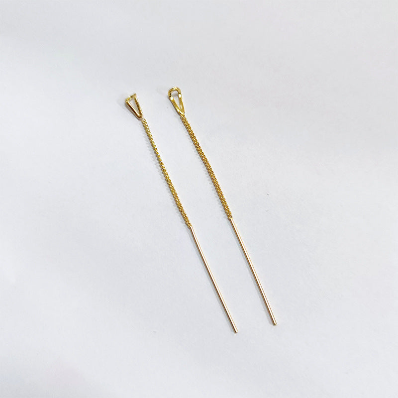 Silver Needle Earrings for Women - 2022 Korean Style