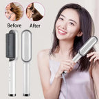 Heated ionic hair comb for frizz control and smooth hair