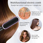 Portable electric hair straightener comb for easy styling
