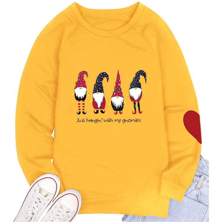 Women's Round Neck Sweater with Heart Sleeves