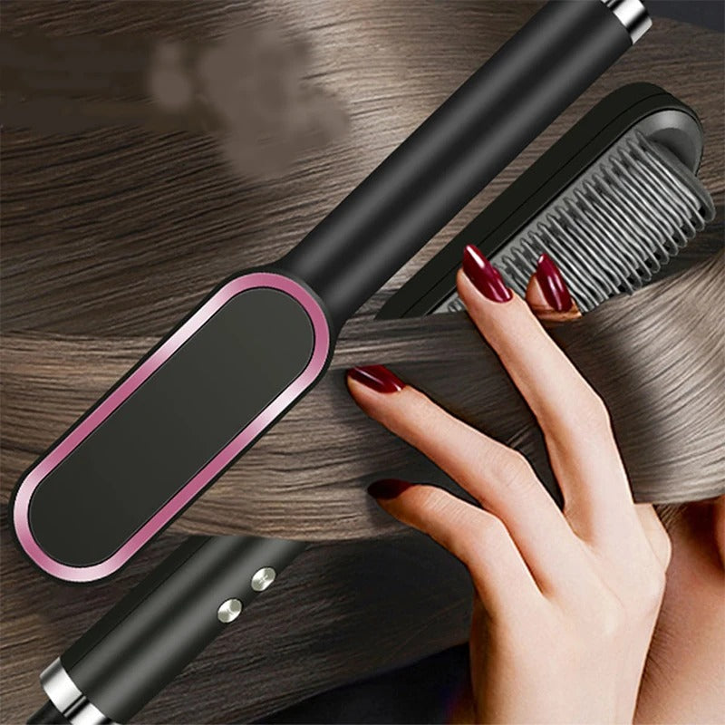Anti-Scalding Ionic Straightening Comb – Salon-Smooth, Sleek & Frizz-Free Hair
