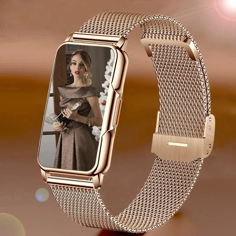Ultra-Thin Smart Bracelet Watch for Men Women with Heart Rate Sports Tracking