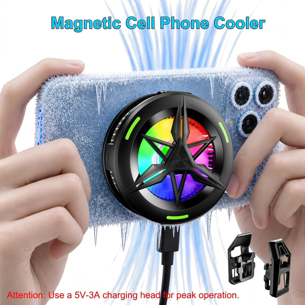 Magnetic RGB Phone Cooler – Gaming Cooling Fan