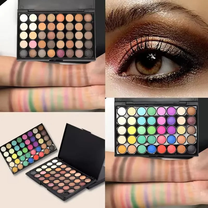 Glitter Matte Waterproof Eye Makeup Kit – Eyeshadow, Eyeliner, Mascara & Eyebrow Pencil