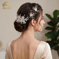 Alloy Flower Leaf Hair Comb Set Sparkling Rhinestone Hair Fork , Hair Accessories
