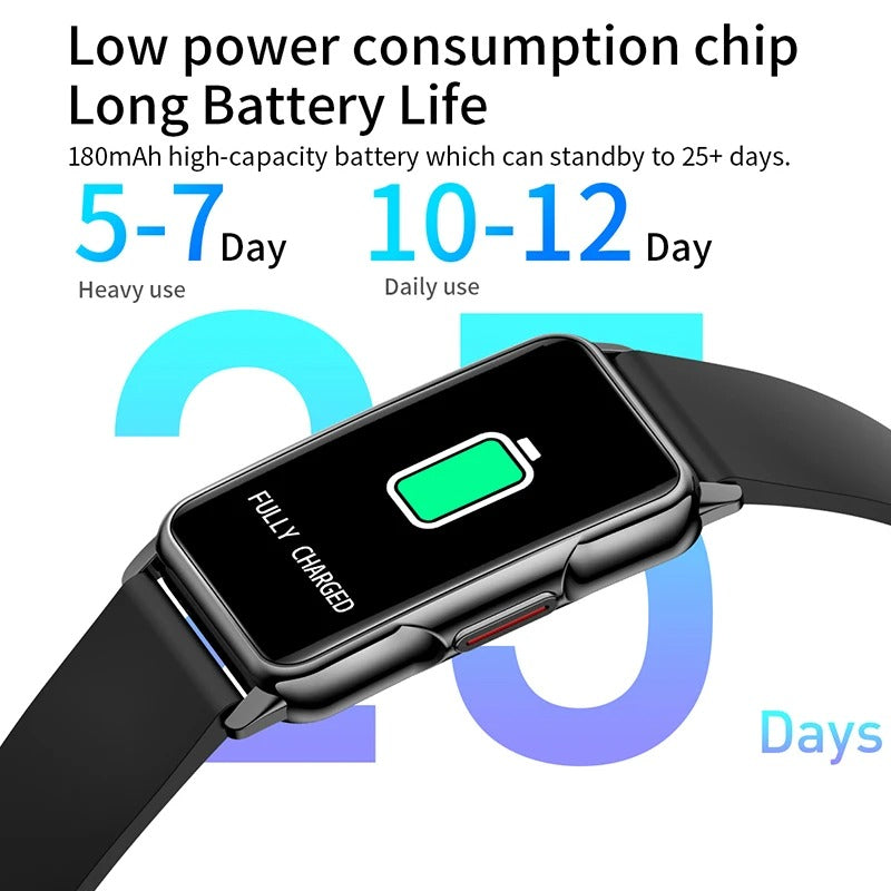Ultra-Thin Smart Bracelet Watch for Men Women with Heart Rate Sports Tracking