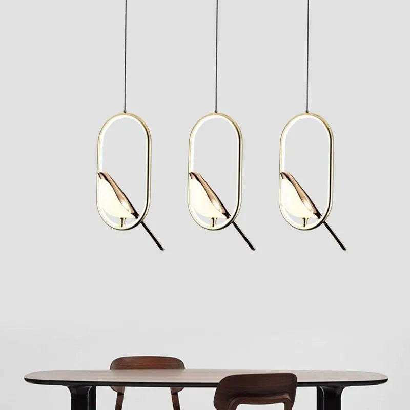 Rotatable Magpie Bird LED Pendant Hanging Light for Kitchen Dining Room