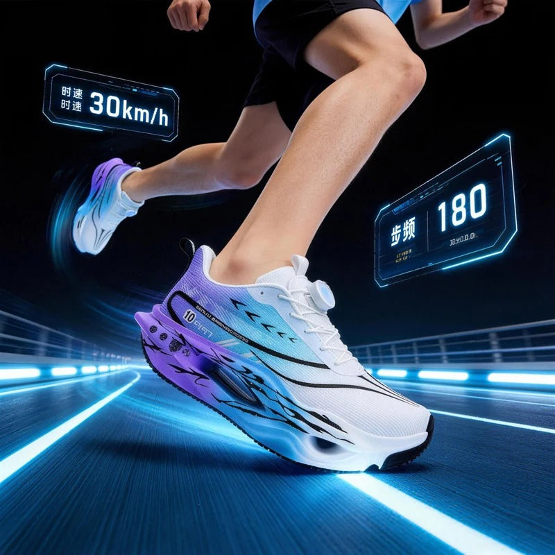 Carbon Plate Running Shoes – Breathable Cushioned Marathon Racing Sneakers
