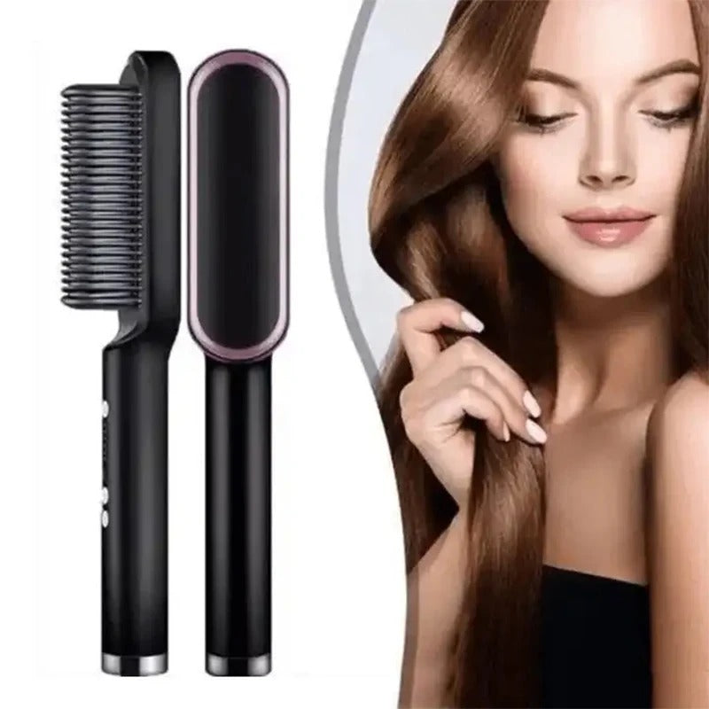 Anti-Scalding Ionic Straightening Comb – Salon-Smooth, Sleek & Frizz-Free Hair