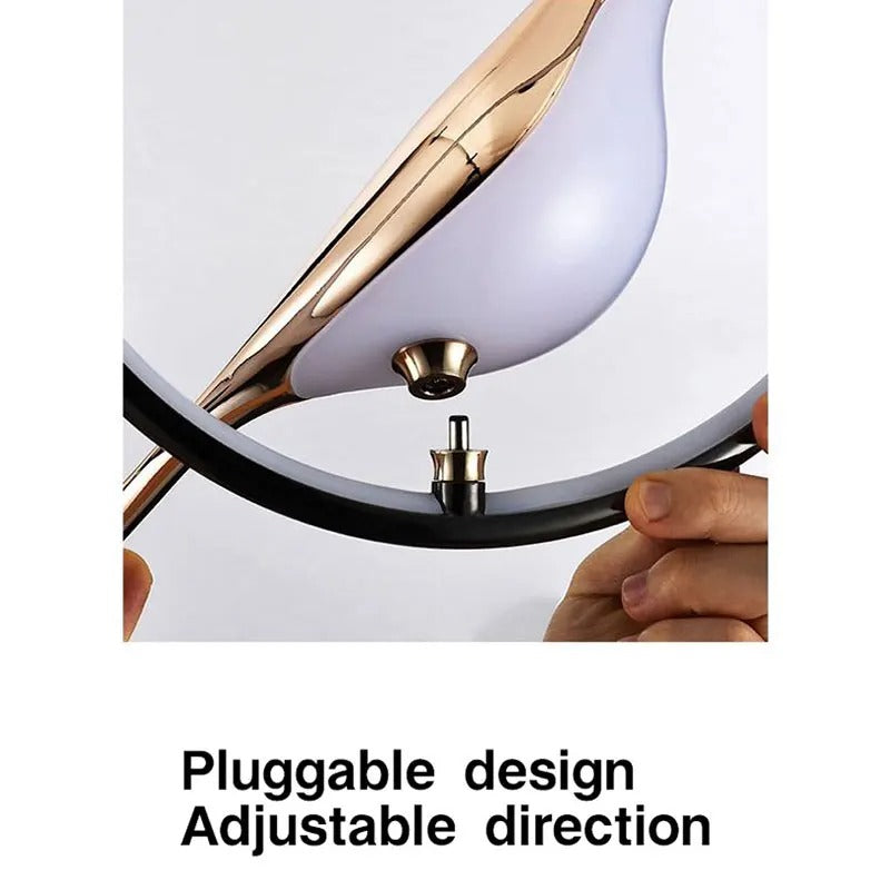 Rotatable Magpie Bird LED Pendant Hanging Light for Kitchen Dining Room