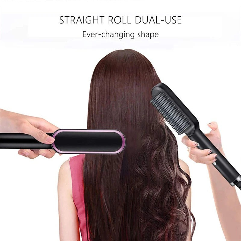 Anti-Scalding Ionic Straightening Comb – Salon-Smooth, Sleek & Frizz-Free Hair