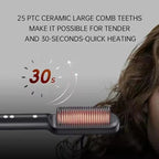 Anti-Scalding Ionic Straightening Comb – Salon-Smooth, Sleek & Frizz-Free Hair