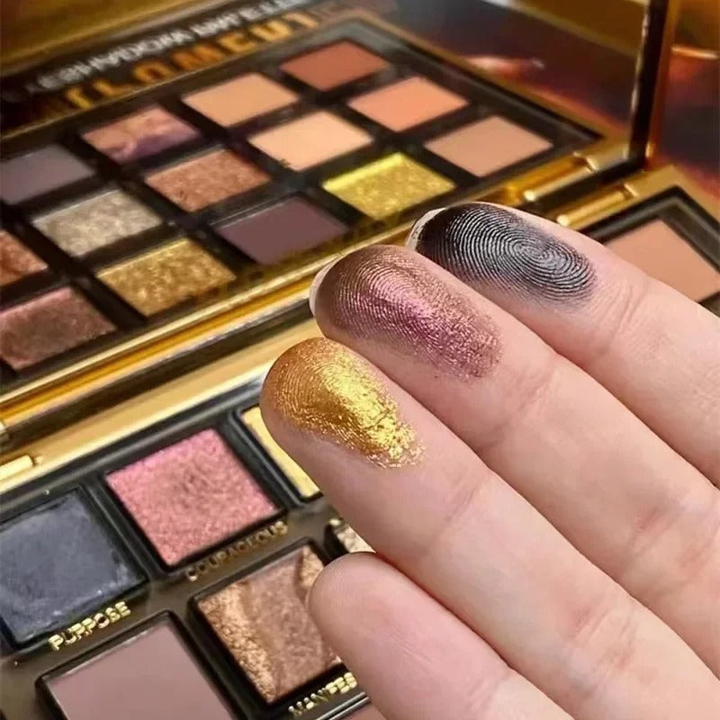 18 Color Eyeshadow Palette Matte Glitter High Pigment Long Lasting Smudge Proof for Daily Party Makeup