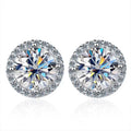 D Color Moissanite 925 Sterling Silver Earrings