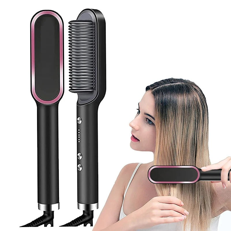 Anti-Scalding Ionic Straightening Comb – Salon-Smooth, Sleek & Frizz-Free Hair