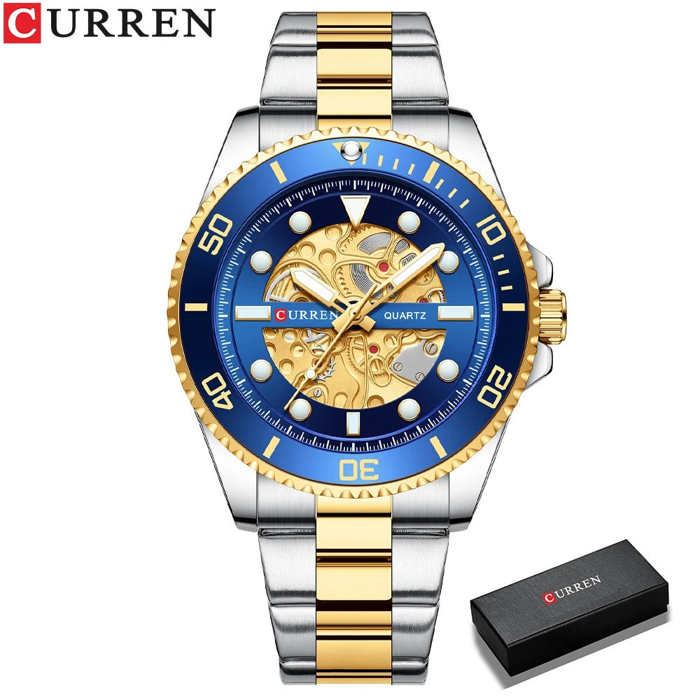 CURREN 8412 Men’s Stainless Steel Sports Quartz Wristwatch