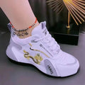 Women’s Designer Leather Platform Sneakers – Lightweight Casual Sports Shoes