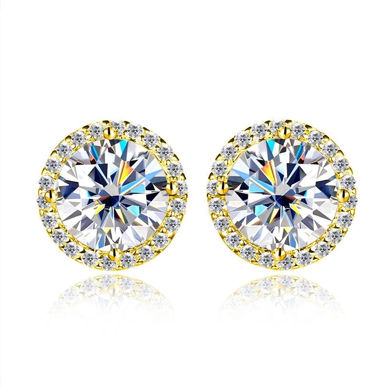 D Color Moissanite 925 Sterling Silver Earrings